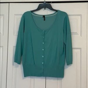Maurices 3/4 length sleeve turquoise sweater